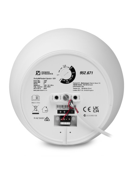 PURITY8W ALTAVOZ COLGANTE PREMIUM 100V 8" BLANCO