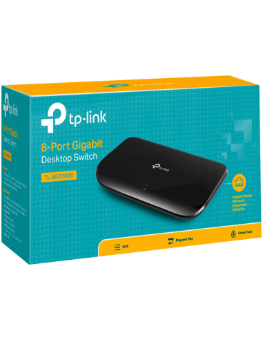 componentes informáticos Monacor SWITCH-8/1GB vista 5