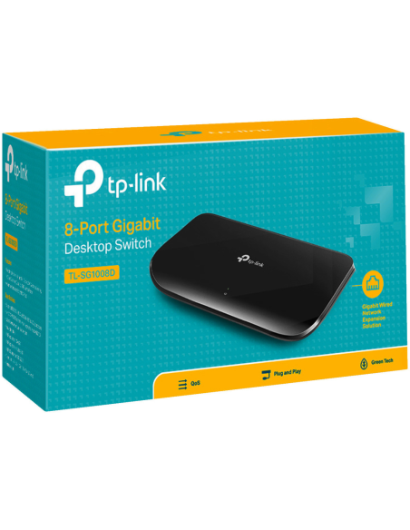 componentes informáticos Monacor SWITCH-8/1GB vista 5