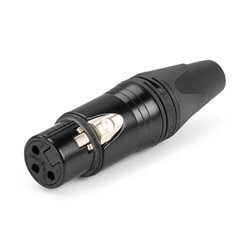 XLR 3P HEMBRA NEUTRIK NC3FXX BLACK