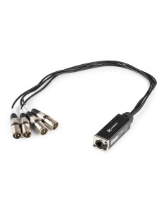 CX190 RJ45 TO 4X XLR3M CABLE SPLITTER 0.7M 2