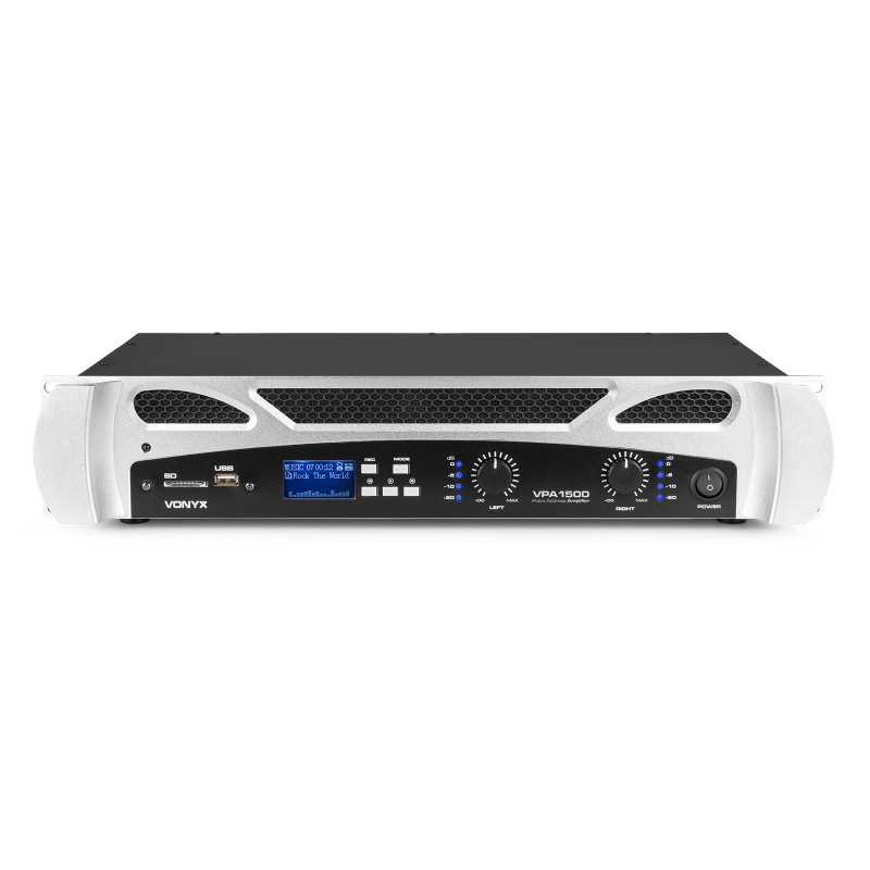 VPA1500 PA AMPLIFIER 2X 750W REPRODUCTOR MULTIMEDIA CON BT