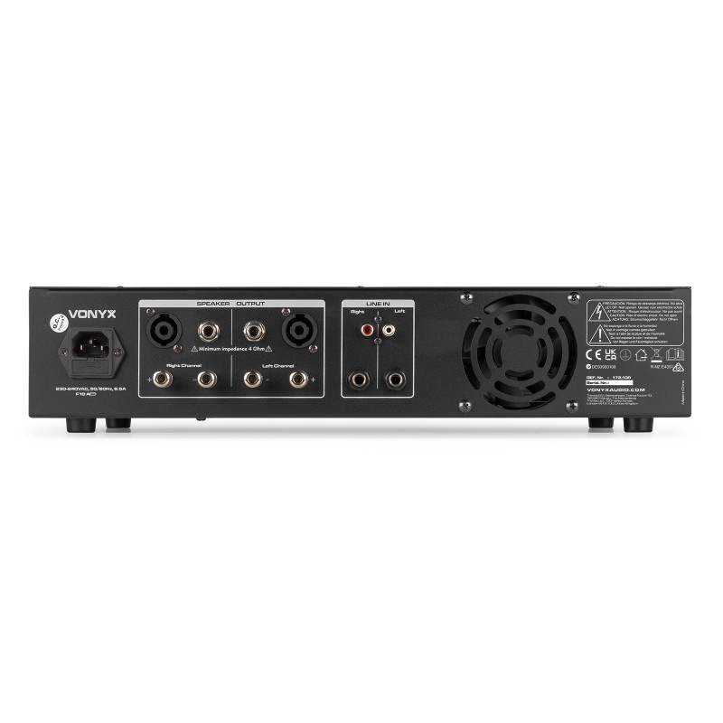 VPA1500 PA AMPLIFIER 2X 750W REPRODUCTOR MULTIMEDIA CON BT