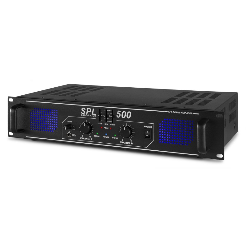SKYTEC, AMPLIFICADOR 2X 250W CON ECUALIZADOR - SPL500EQ