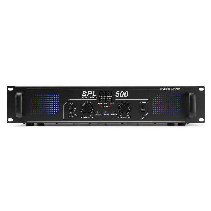 SKYTEC, AMPLIFICADOR 2X 250W CON ECUALIZADOR - SPL500EQ