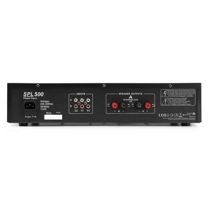 SKYTEC, AMPLIFICADOR 2X 250W CON ECUALIZADOR - SPL500EQ