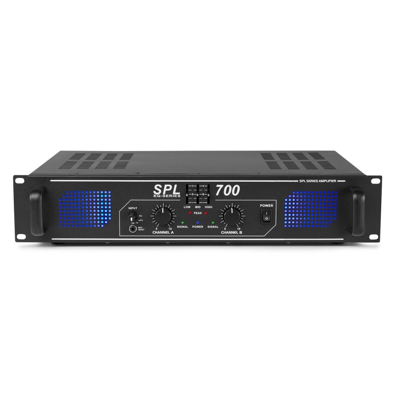 SKYTEC, AMPLIFICADOR 2X 350W CON ECUALIZADOR - SPL700EQ