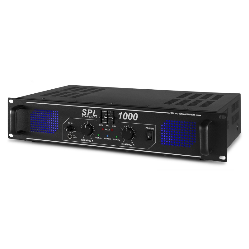 SKYTEC, AMPLIFICADOR 2X 500W CON ECUALIZADOR - SPL1000EQ