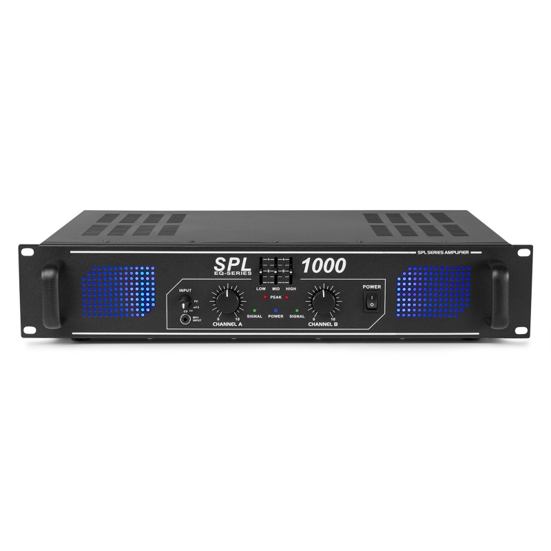 SKYTEC, AMPLIFICADOR 2X 500W CON ECUALIZADOR - SPL1000EQ