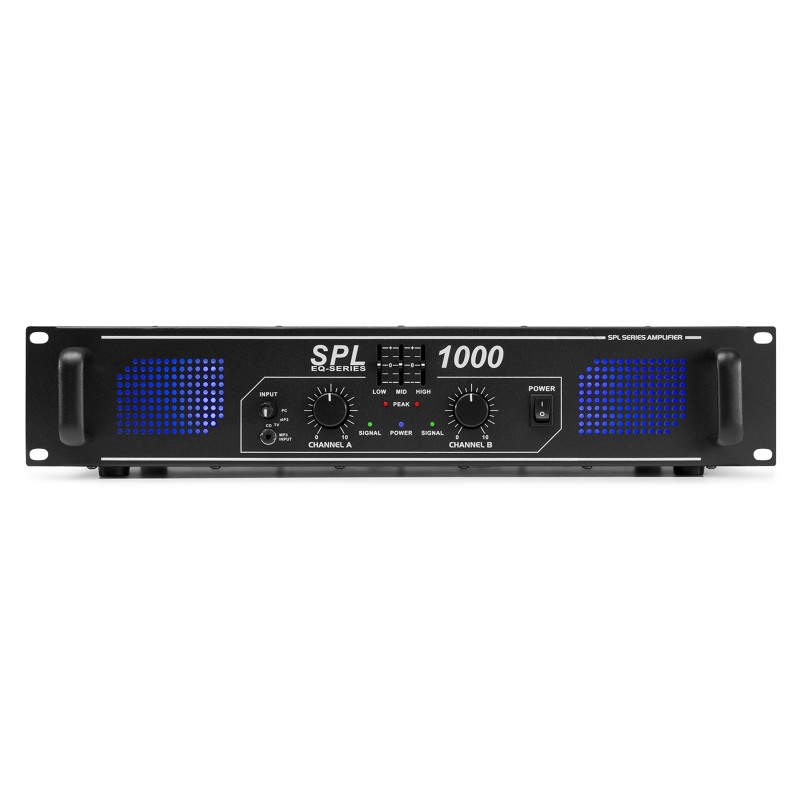 SKYTEC, AMPLIFICADOR 2X 500W CON ECUALIZADOR - SPL1000EQ