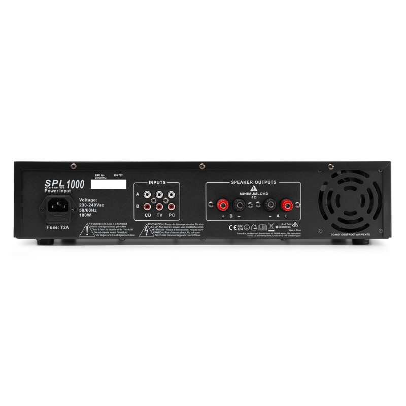 SKYTEC, AMPLIFICADOR 2X 500W CON ECUALIZADOR - SPL1000EQ