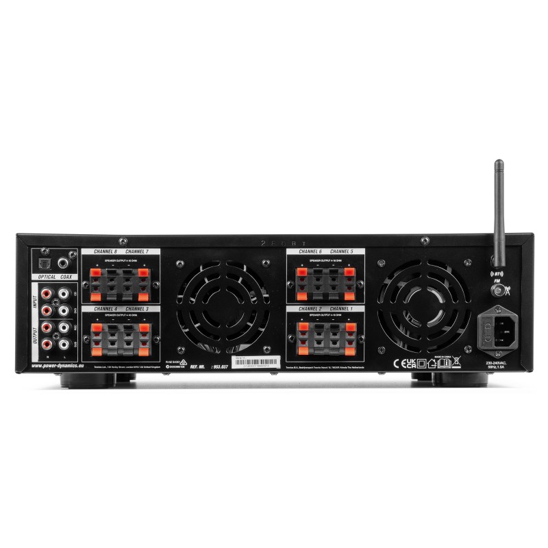 PV280BT AMPLIFICADOR DE AUDIO DE 8 ZONAS 800W