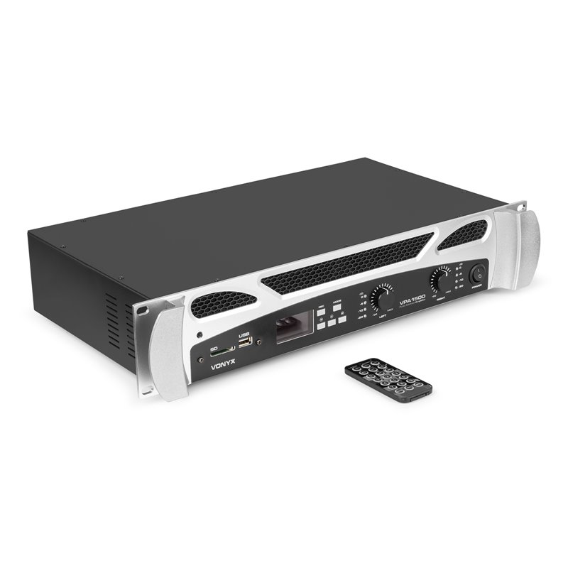 VPA1500 PA AMPLIFIER 2X 750W REPRODUCTOR MULTIMEDIA CON BT