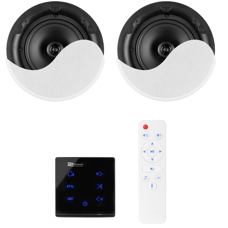 POWERLINE A50BSET CONJUNTO AMPLIFICADOR PARA EMPOTRAR EN PARED CON 2 ALTAVOCES DE TECHO