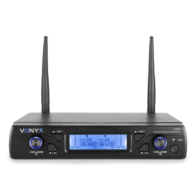 WM62B MICRÓFONO INALÁMBRICO UHF 16CH CON 2 PETACAS