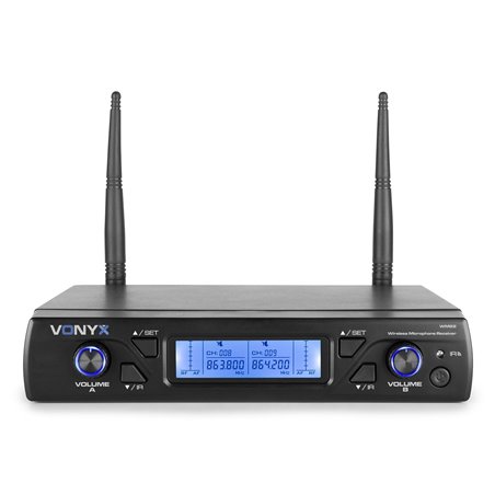 WM62B MICRÓFONO INALÁMBRICO UHF 16CH CON 2 PETACAS