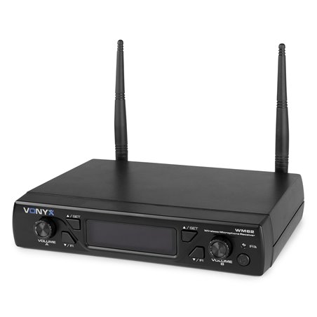 WM62 MICRÓFONO INALÁMBRICO UHF 16CH CON 2 MICRÓFONOS DE MANO