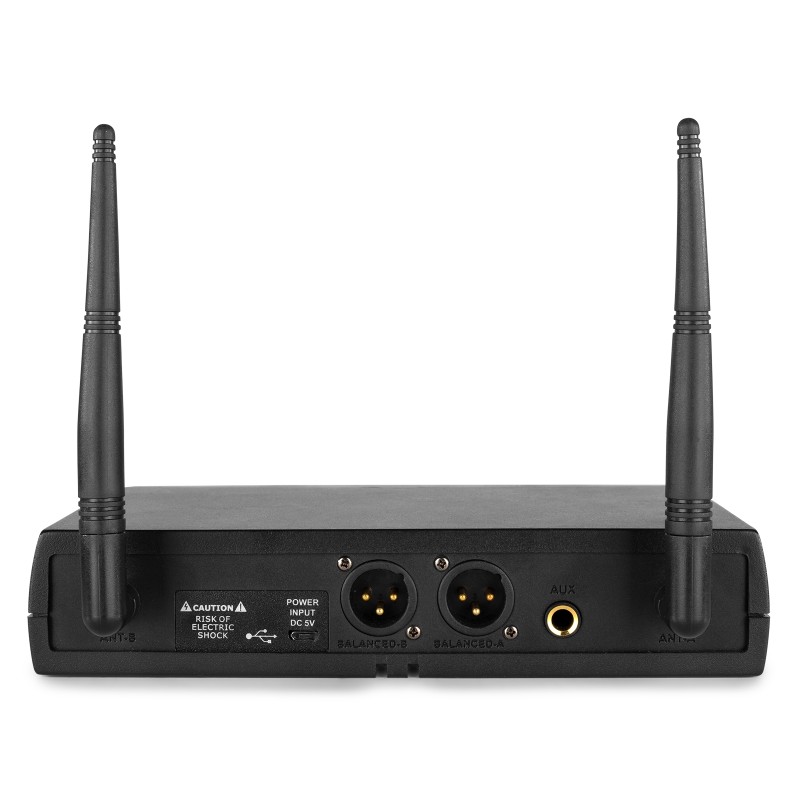 WM62 MICRÓFONO INALÁMBRICO UHF 16CH CON 2 MICRÓFONOS DE MANO