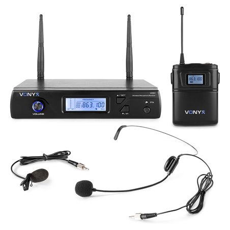 WM61B MICRÓFONO INALÁMBRICO UHF 16CH CON PETACA TRANSMISORA