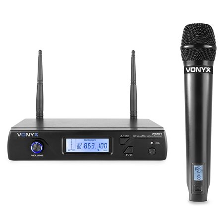 WM61 MICRÓFONO INALÁMBRICO UHF 16CH CON 1 MICRÓFONO DE MANO