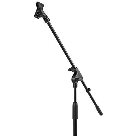 MS10 PIE DE MICROFONO CON PERTIGA, ALTURA 1.6M, NEGRO