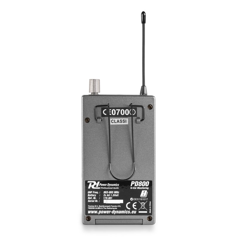 PD800 SISTEMA DE MONITOR IN EAR UHF