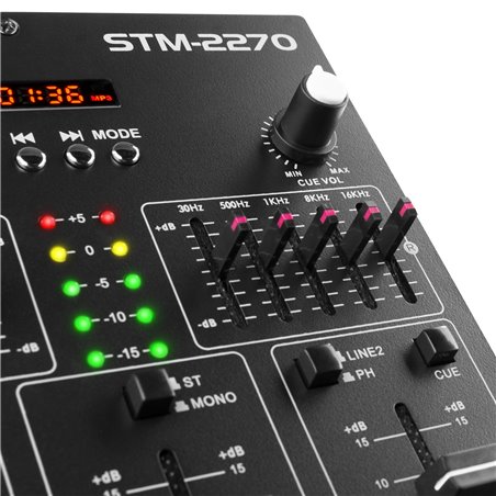 STM2270 MEZCLADOR DE 4 CANALES CON EFECTOS USB/MP3/BT