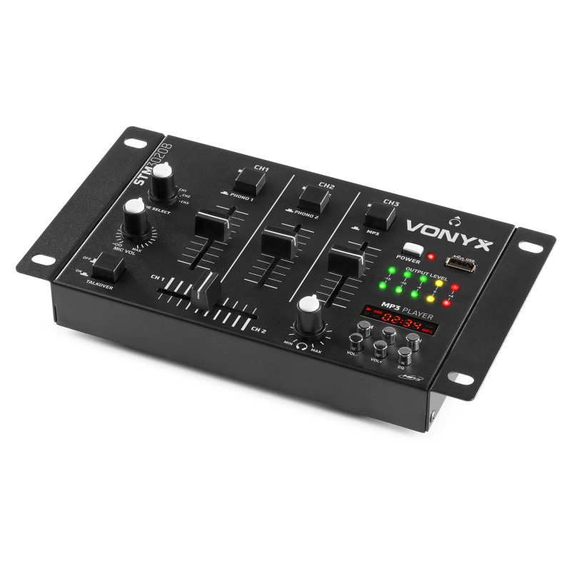 STM-3020B MEZCLADOR DE 6 CANALES CON USB/MP3 - NEGRO