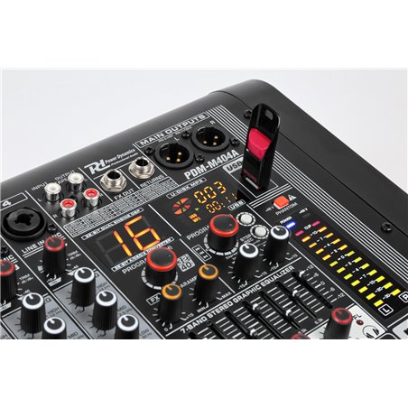 PDM-M404A MEZCLADOR DIRECTO AMPLIFICADO 4 CANALES