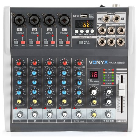VMM-K602 MEZCLADOR DE DIRECTO 6 CANALES CON DSP