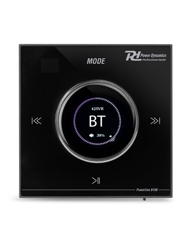 POWERLINE B100B AMPLIFICADOR EMPOTRABLE BT/LCD NEGRO