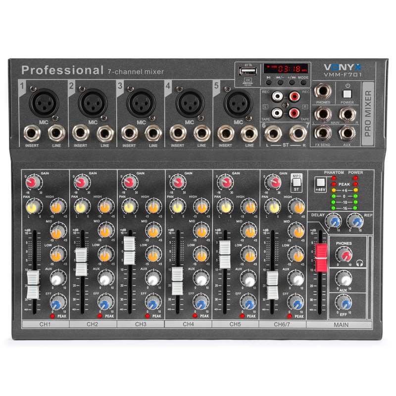 VMM-F701 MEZCLADOR DIRECTO 7 CANALES