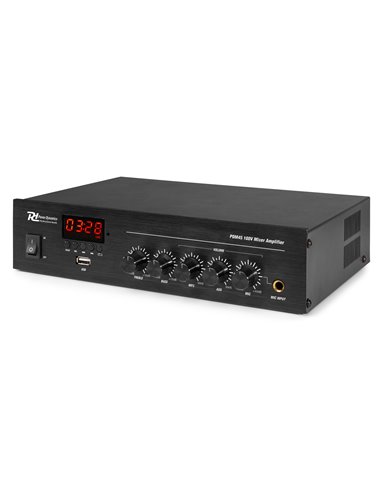 PDM45 MEZCLADOR – AMPLIFICADOR 100V CON BT Y REPRODUCTOR MEDIA 45W