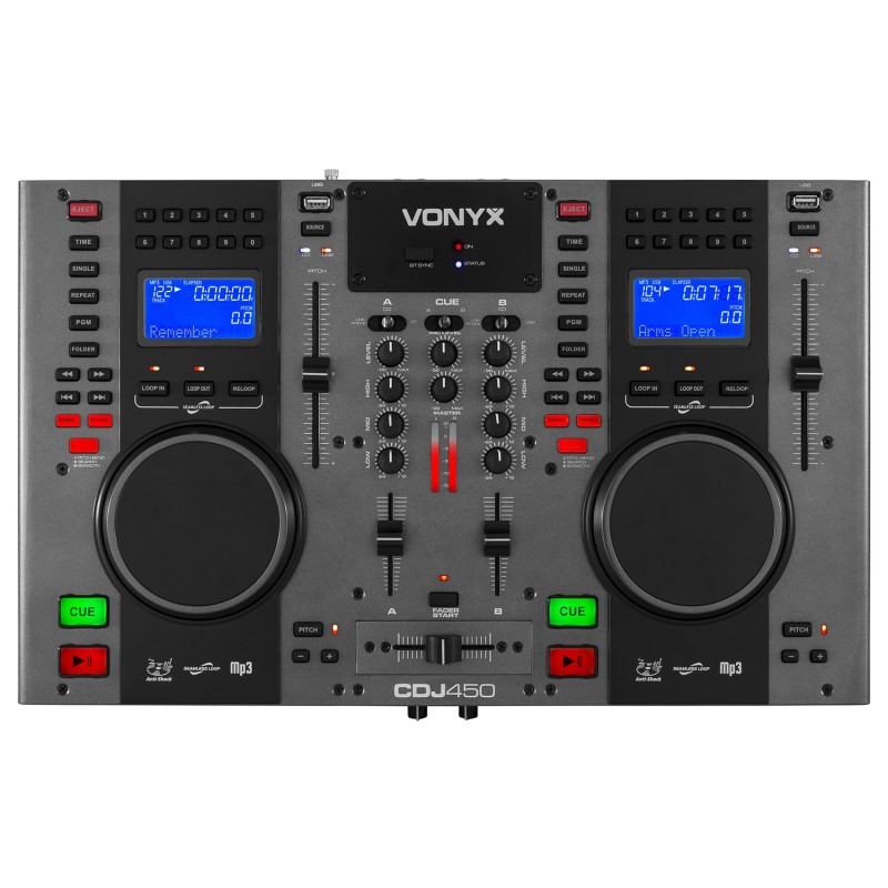 CDJ450 DOBLE REPRODUCTOR MEZCLADOR SOBREMESA CD/MP3/USB CON BT