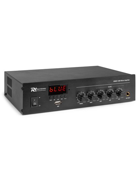 PDM25 MEZCLADOR – AMPLIFICADOR 100V CON BT Y REPRODUCTOR MEDIA 25W
