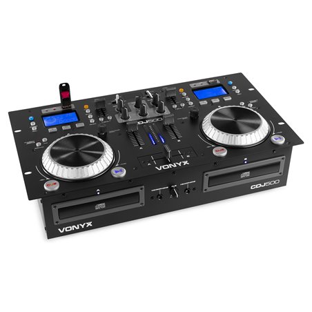 CDJ500 DOBLE REPRODUCTOR CON AMPLIFICADOR CD/MP3/USB/BT