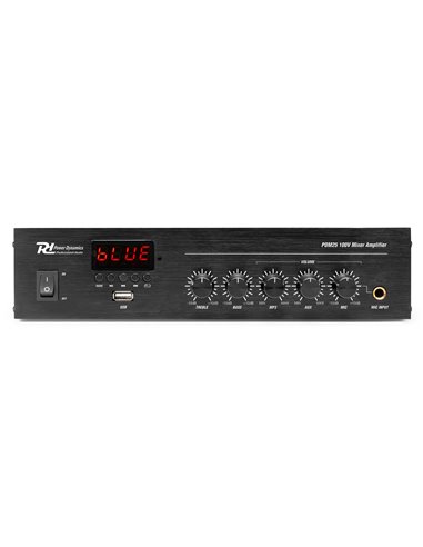 PDM25 MEZCLADOR – AMPLIFICADOR 100V CON BT Y REPRODUCTOR MEDIA 25W