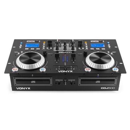 CDJ500 DOBLE REPRODUCTOR CON AMPLIFICADOR CD/MP3/USB/BT