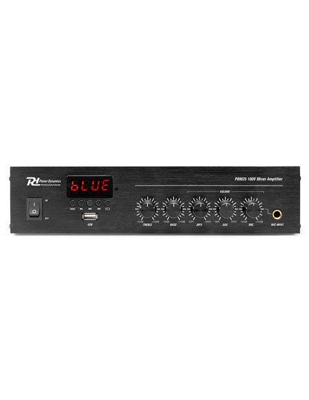 PDM25 MEZCLADOR – AMPLIFICADOR 100V CON BT Y REPRODUCTOR MEDIA 25W