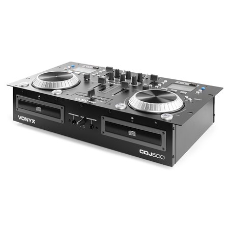 CDJ500 DOBLE REPRODUCTOR CON AMPLIFICADOR CD/MP3/USB/BT