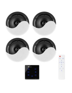 POWERLINE A100BSET CONJUNTO AMPLIFICADOR PARA EMPOTRAR EN PARED CON 4 ALTAVOCES DE TECHO