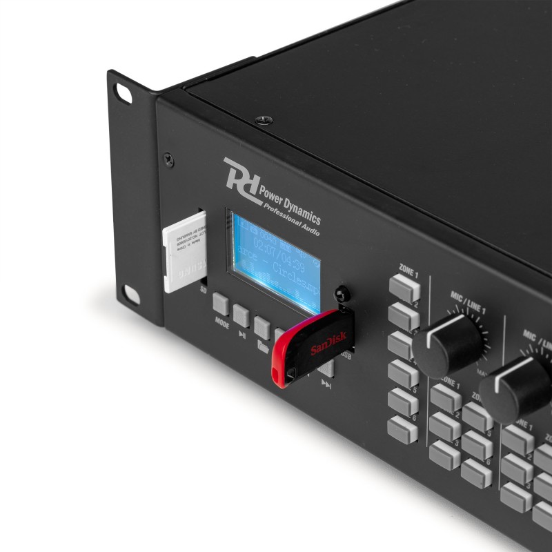 PRM606 AMPLIFICADOR MATRIX DE 6 ZONAS 6 X 60W LÍNEA DE 100V