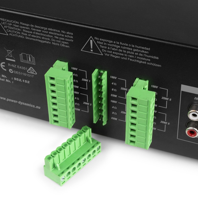 PRM606 AMPLIFICADOR MATRIX DE 6 ZONAS 6 X 60W LÍNEA DE 100V