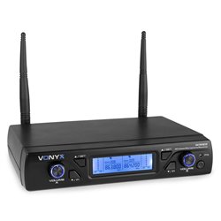 WM62 MICRÓFONO INALÁMBRICO UHF 16CH CON 2 MICRÓFONOS DE MANO