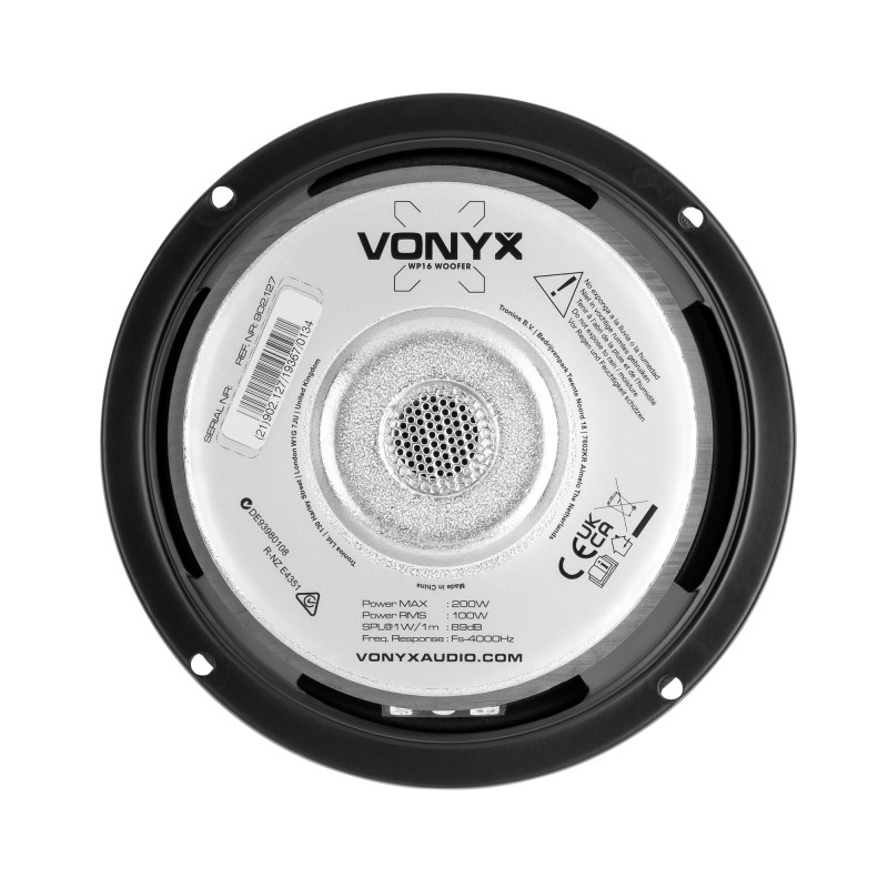 WP16 WOOFER HI-FI CONO PP 16CM 100W