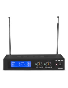 WM522B MICROFONO INALAMBRICO VHF 2 CANALES CON 2 MICROS DE CABEZA 2