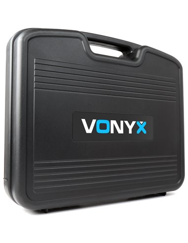 WM522 MICROFONO INALAMBRICO VHF 2 CANALES CON 2 MICROS DE MANO