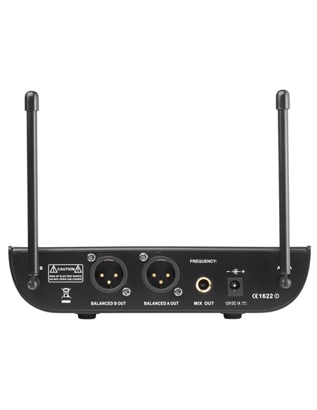 WM82 MICROFONO INALAMBRICO DIGITAL UHF 2 CANALES CON 2 MICROS DE MANO