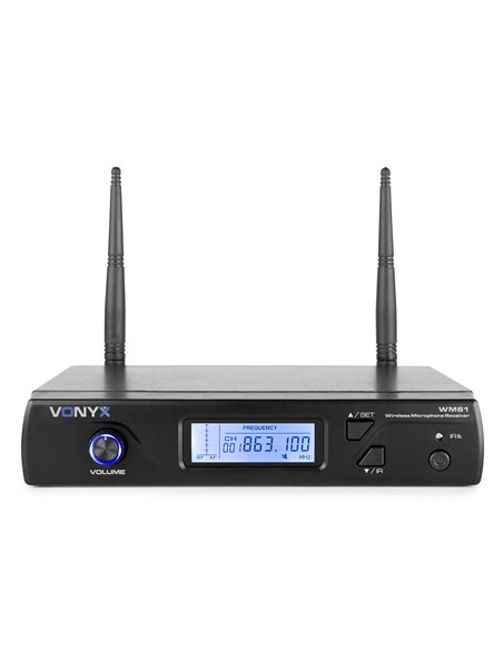 WM61 MICRÓFONO INALÁMBRICO UHF 16CH CON 1 MICRÓFONO DE MANO