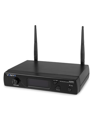 WM61 MICRÓFONO INALÁMBRICO UHF 16CH CON 1 MICRÓFONO DE MANO